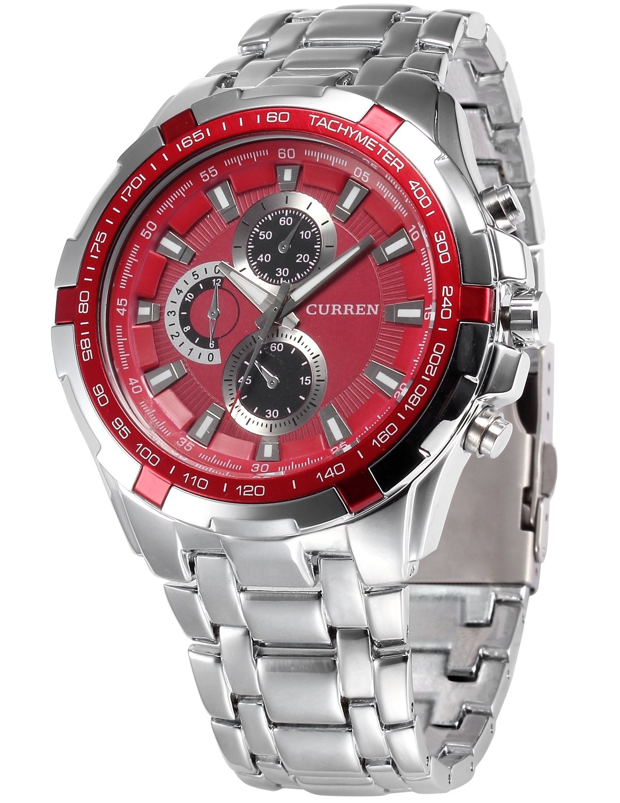 Mua Ampm24 Men S Analog Stainless Steel Band Sport Quartz Wrist Watch Red Tren Amazon Nhật Chinh Hang 2020 Fado