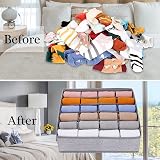 Joyoldelf 24-Cell Drawer Organisers 2 Pack Collapsible Wardrobe Organisers view 4