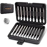 Mulwark 20PC 3/8" Drive Extra Long Allen Hex Bit Socket Set - Long Allen Socket Set contain Metric Allen Sockets 3mm - 12mm |