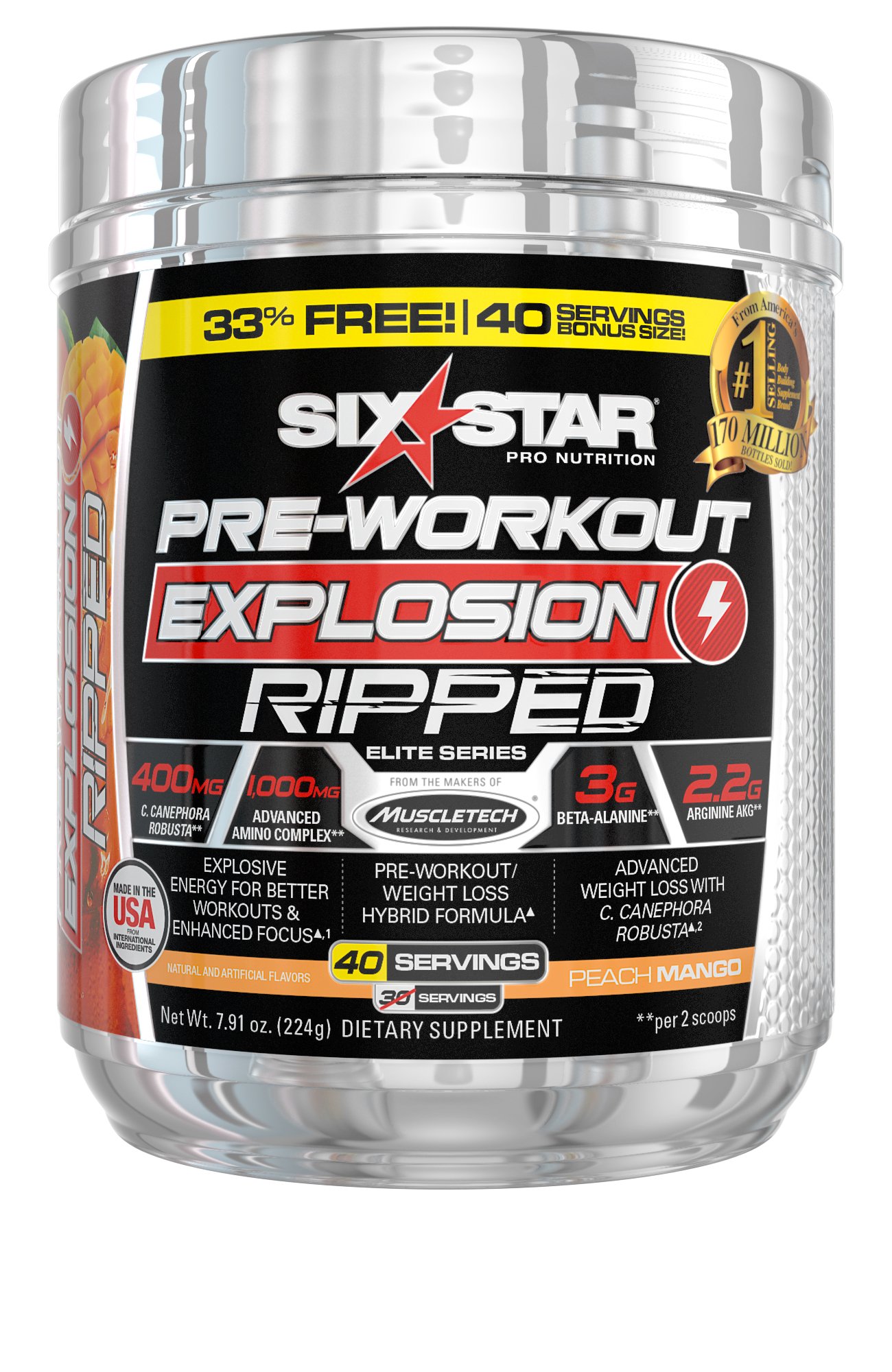 Six Star Explosion Ripped Pre Workout