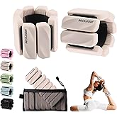BECOJADDE Ankle Weights Set of 2 (1 lb/2 lb Each) for Women Men Adjustable Wrist Bracelet for Home Gym Weighted Bangles Wristbands Leg Arm Weights for Walking Swimming Running Pilates Yoga Gym