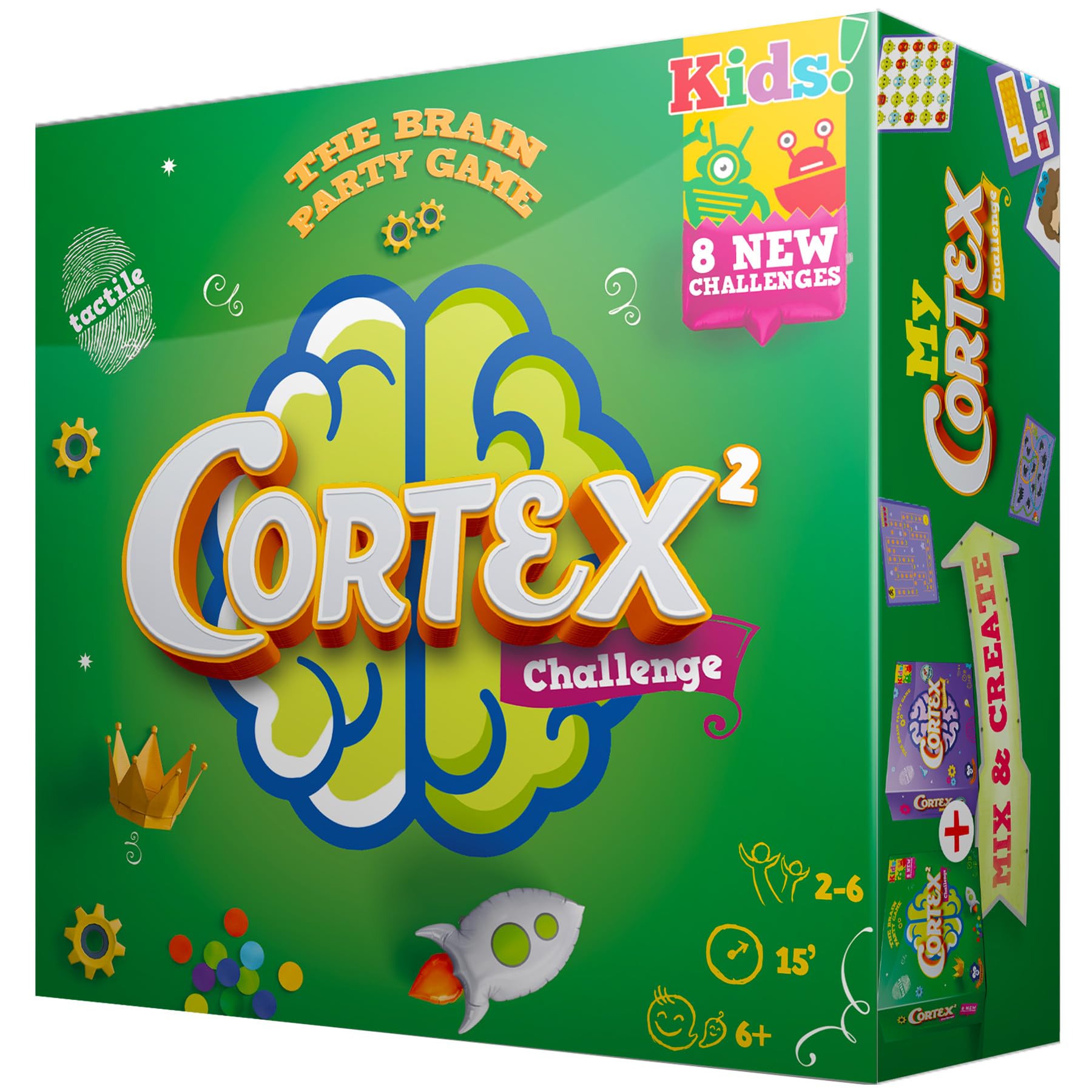Zygomatic | Cortex Challenge: Kids 2nd Edition | Card Game | Ages 6+ | 2-6 Players | 15 Minutes Playing Time