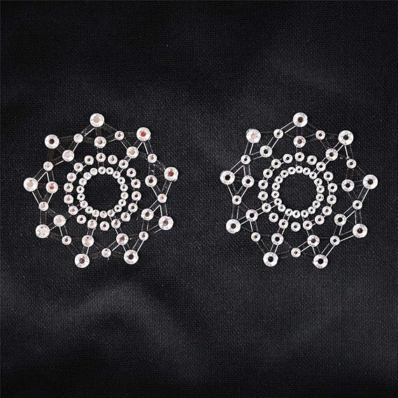 Zebuakuade Silikon Transparent Sexy Nippel Paste Brust Aufkleber Weihnachten Weiße Schneeflocke Nippel Aufkleber Sex Toys (Co