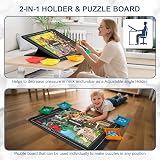 MOZOOSON 1000 Piece Jigsaw Puzzle Board with Adjustable Stand 6 Trays view 3