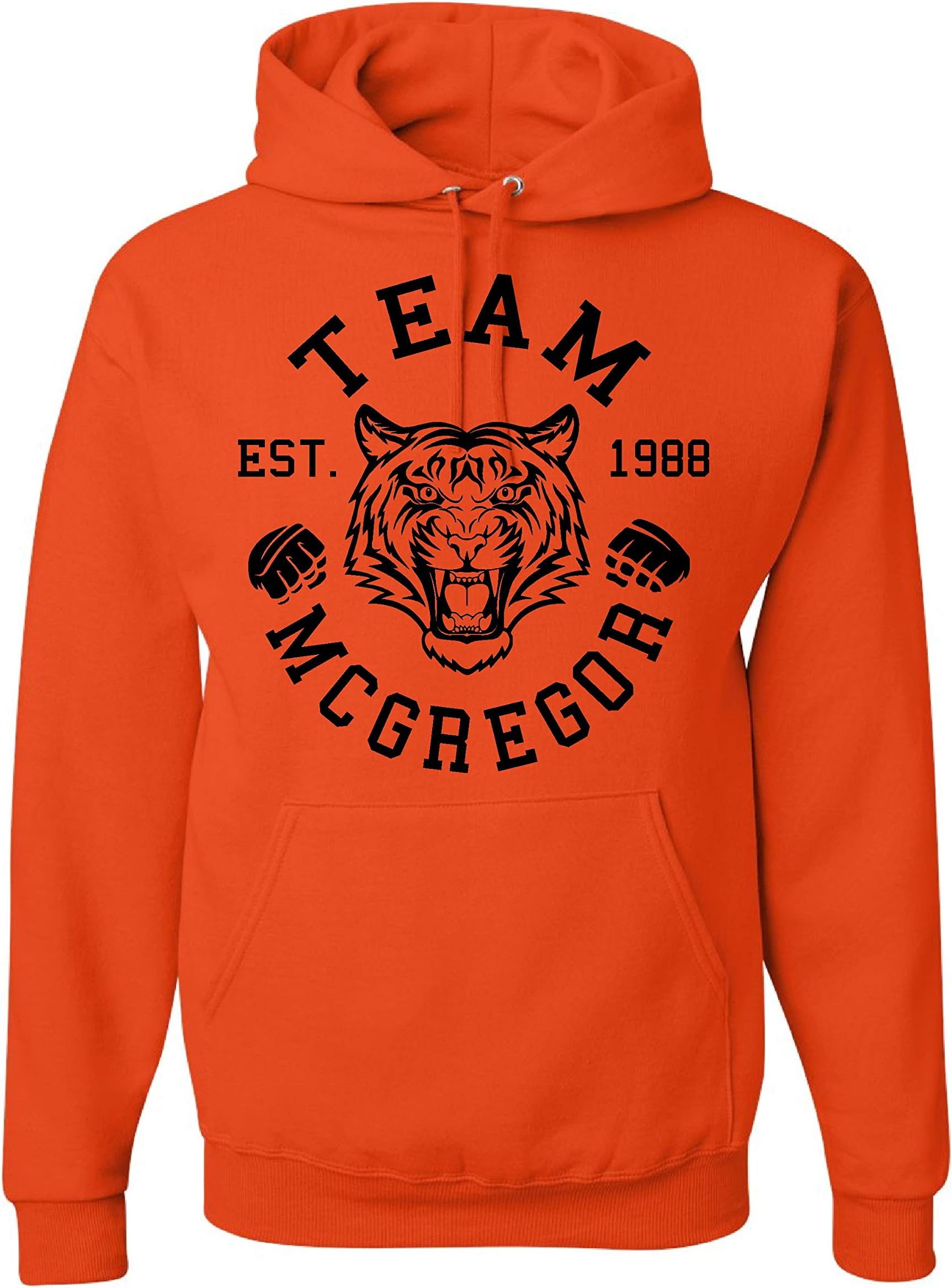 Team McGregor Tiger Hooded Sweatshirt (2XL, Orange)