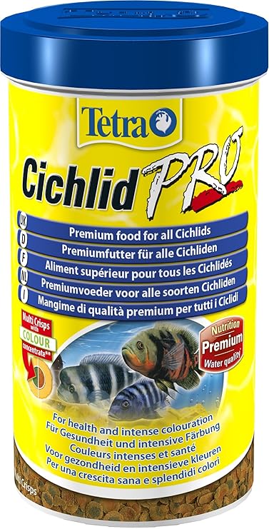 Tetra Cichlid Pro Premiumfutter (für Cichliden mit natürlichen Farbverstärkern, minimale Wasserbelastung, geeignet für Futter