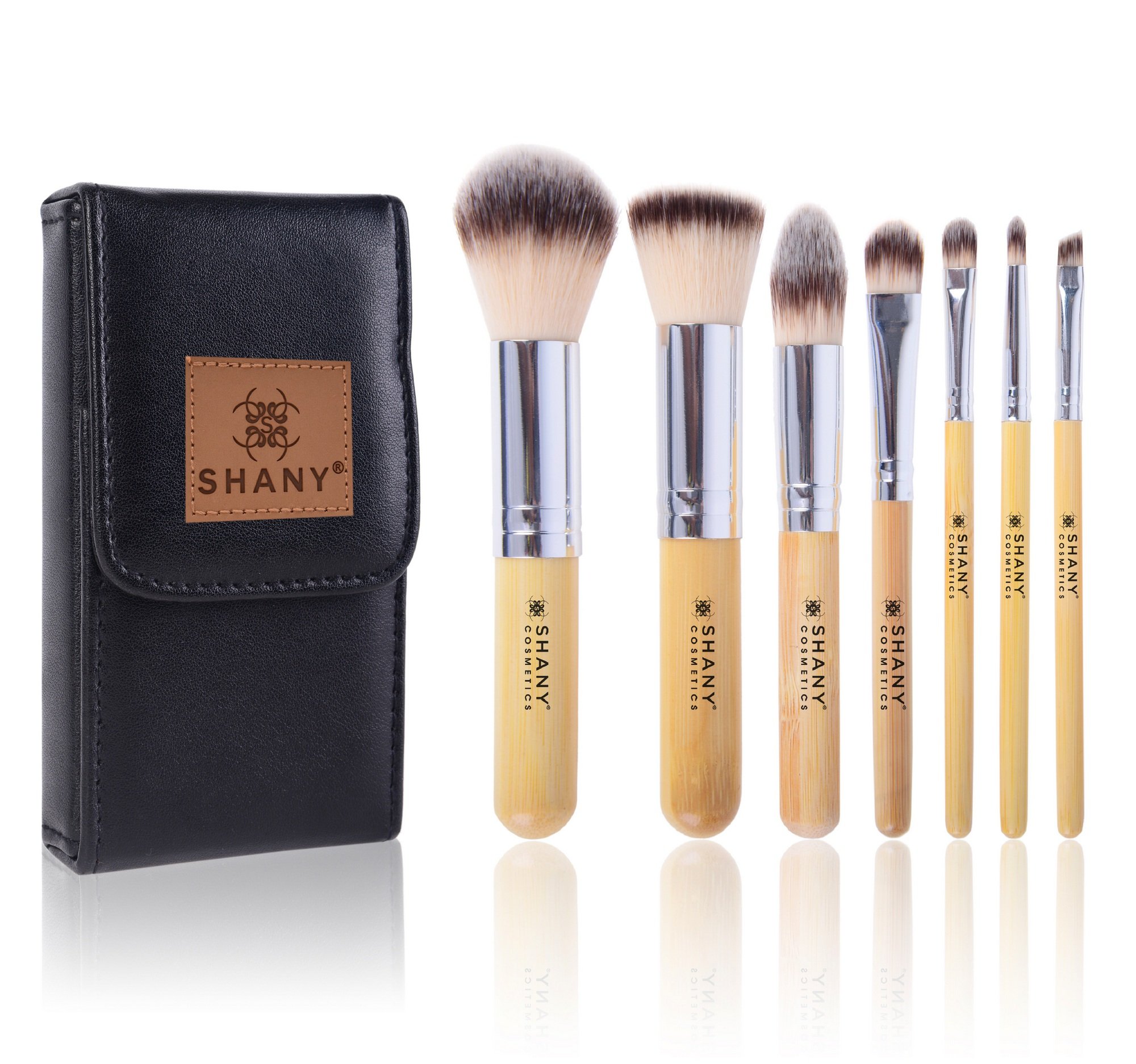 SHANY Bamboo Brush Set with Premium Synthetic Hair, Bamboo