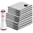 Vacuum Seal Bags for Clothing Travel, 9 Pack Vacuum Storage Bags for Clothes, Vacuum Sealer Bags with Portable Electric Pump (2025 Upgrade), Space Saver Bags for Luggage Traveling