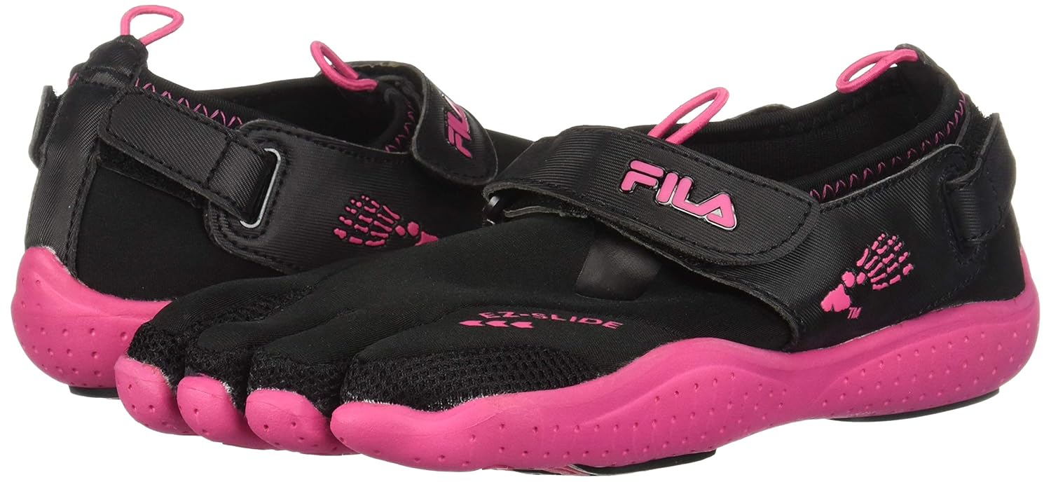 hot pink fila slides