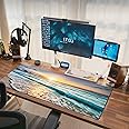Beach Sun Mouse Pad Extended Large Gaming Mousepad XL Big Long Oversized Desk Mat Stitched Edges 31.5 X 11.8 Inch for Home Office