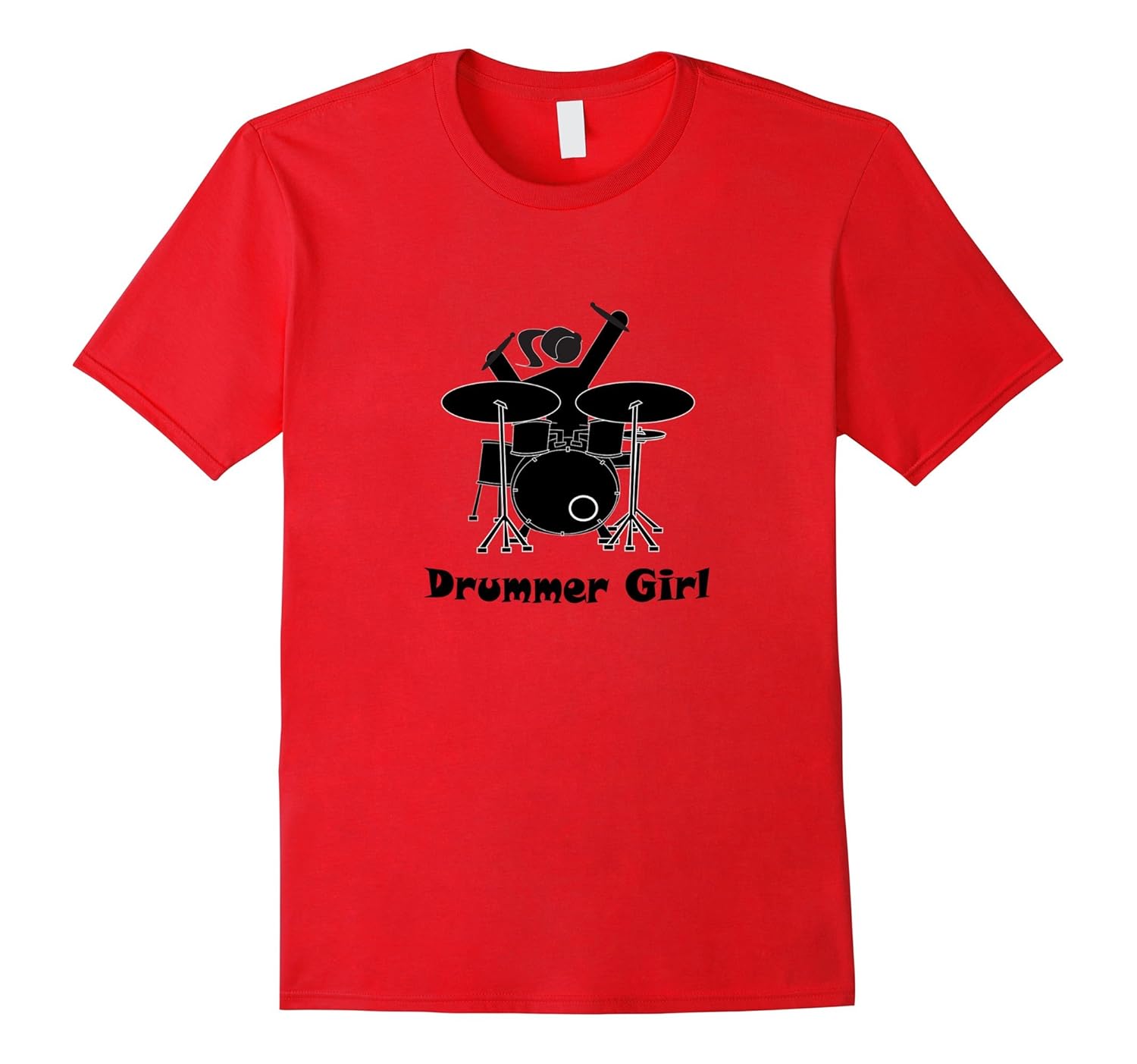 Drummer Girl Tshirt Girl with Drum Set Shirt