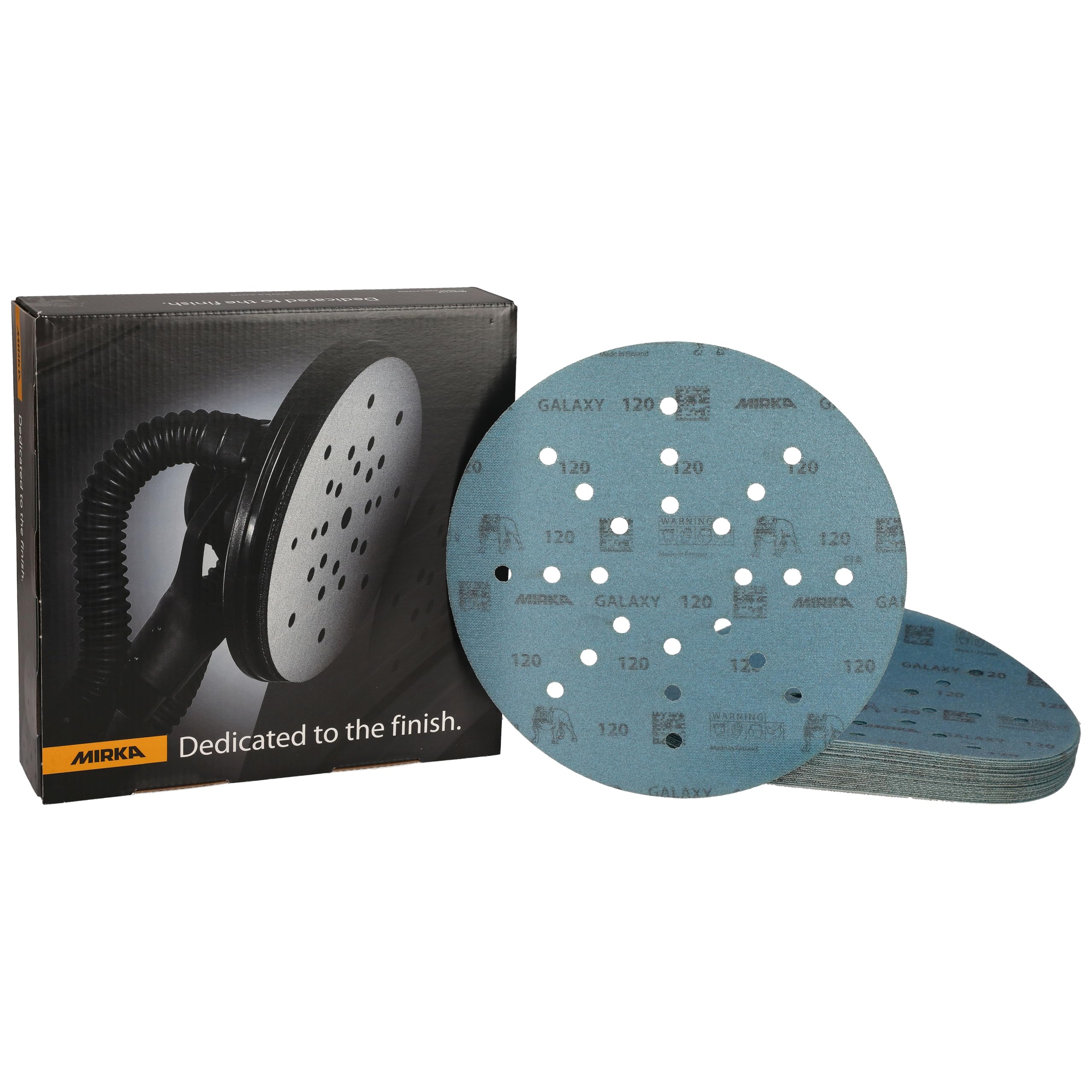 Mirka Galaxy sanding paper 225mm Hook & Loop grit 120 / for long-neck sanders / 25 sanding discs — image 1