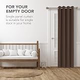 Deconovo Energy Saving Thermal Blackout Curtain 55x96 Brown 1 Panel Eyelet view 4
