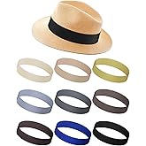 Yahenda 9 Pcs Stretchable Hat Band Ribbon Panama Western Cowboy Hat Bands Costume Headwear for Women Men
