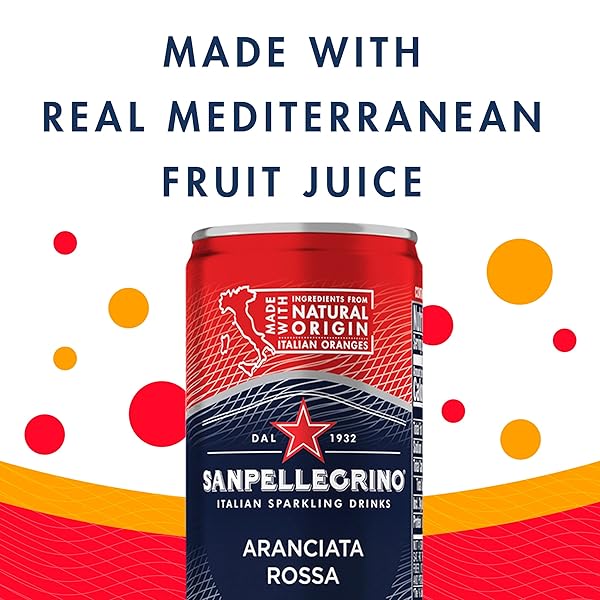 SANPELLEGRINO ITALIAN SPARKLING DRINK ARANCIATA ROSSA, SPARKLING ORANGE AND BLOOD ORANGE BEVERAGE, 11.15 FL OZ (PACK OF 24)