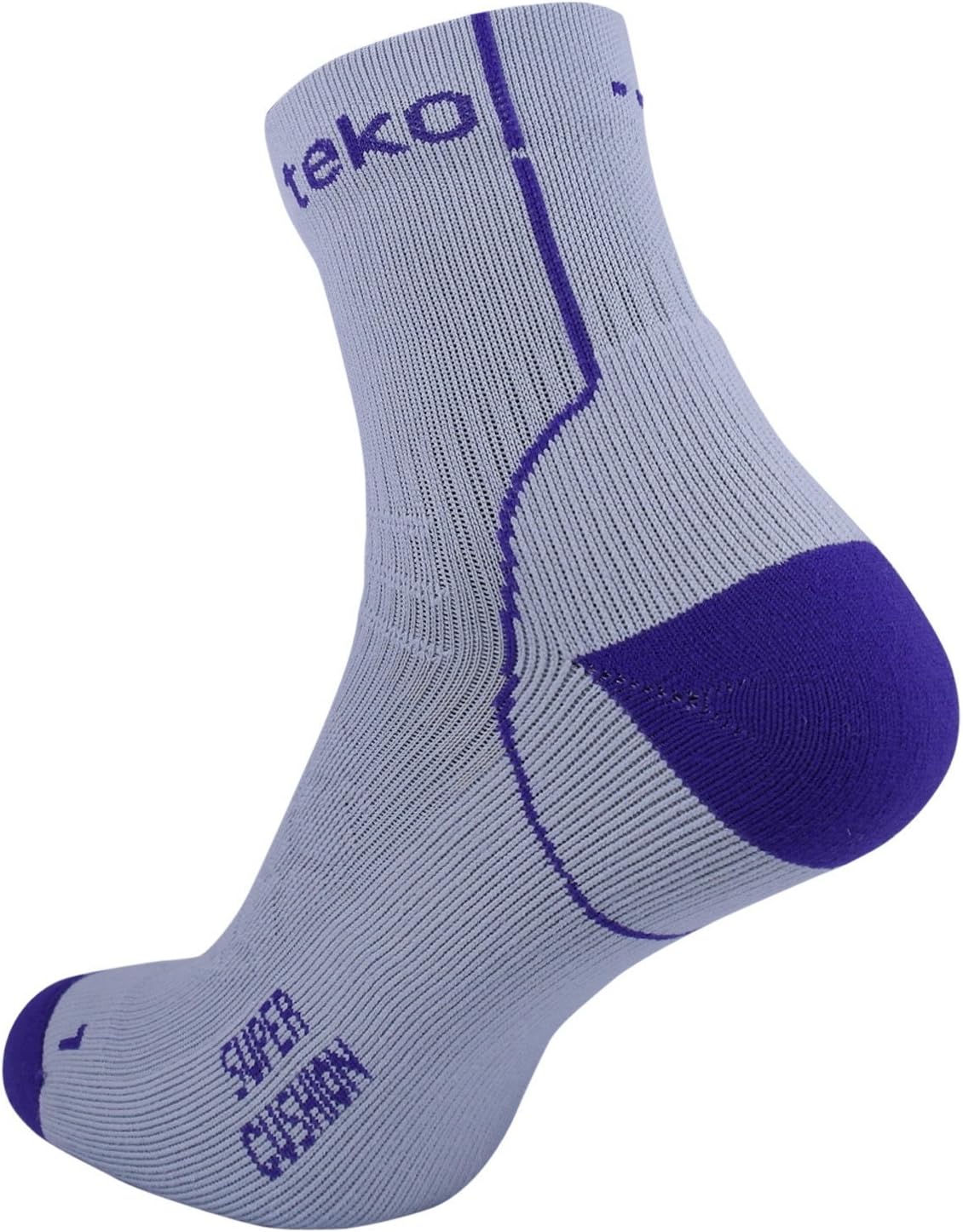 Teko Women's Marathon Super Cushion Running Socks, Mini-Crew Height