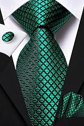 Hi-Tie 3 Pcs Gift Box Mens Tie Set Necktie with