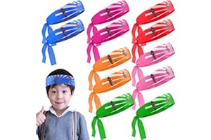 DOSTATNI 24 Pieces Ninja Headbands Karate Headband Red Ninja Warrior Headbands Ninja Party Favors for Ninja Party Decorations Ninja Birthday Theme Party Supplies