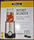 BELLA (14523) Rocket Blender, 6 Piece Set, Stainless Steel Chrome