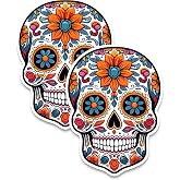 Day of The Dead Fridge Magnet 4 Inch 2-Pack Vinyl | Holds On Refrigerators, Lockers, Whiteboards & Filing Cabinets – A Fun Gift For Men, Women & Coworkers