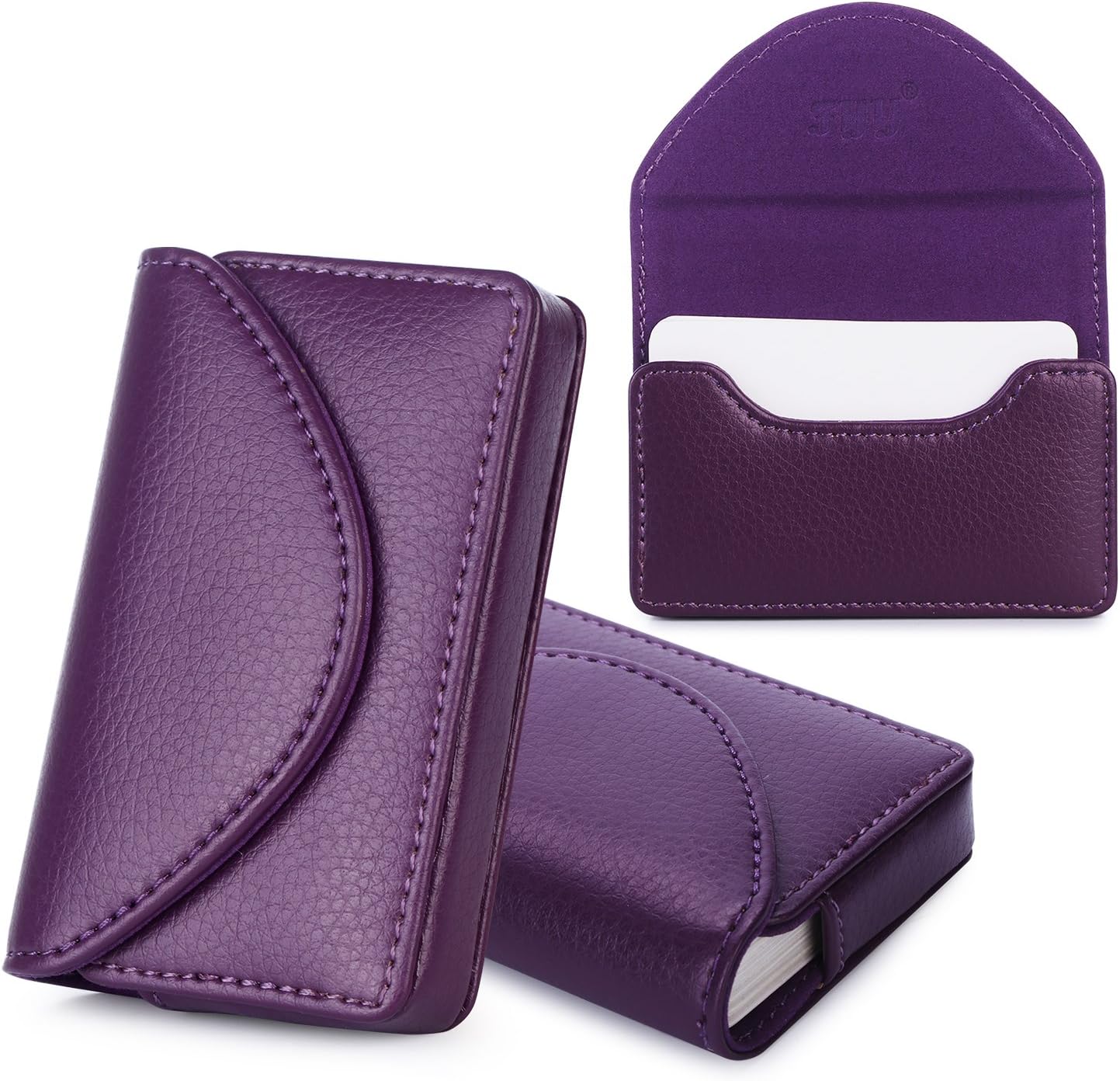 Fyy Business Card Holder, Business Card Case, 100 Handmade Premium PU