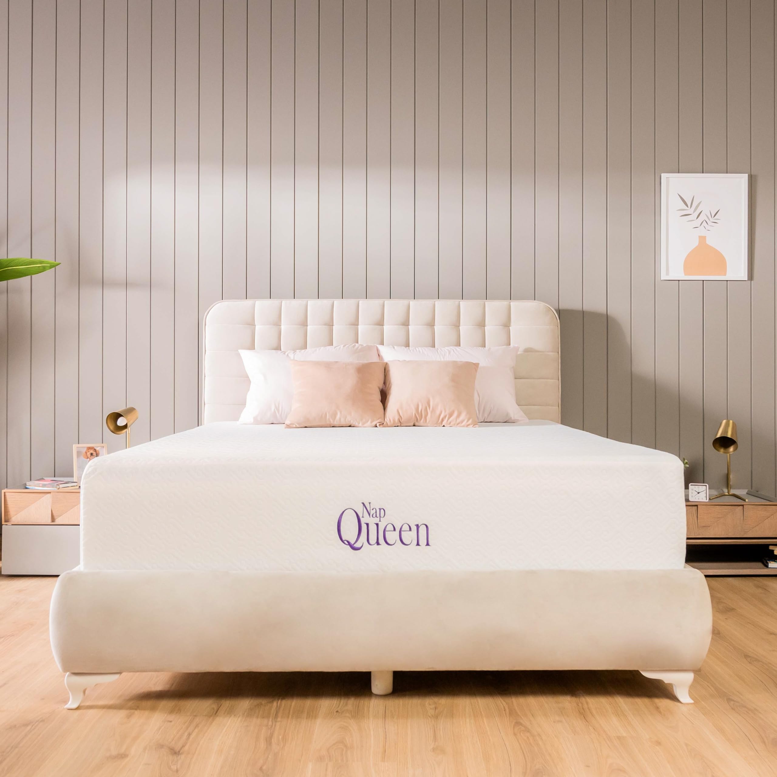 Photo 1 of NapQueen 6 Inch Twin-XL Size Mattress, Cooling Gel Memory Foam Mattress, Bed in a Box,White