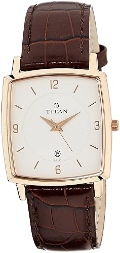 Titan Analog White Dial Men's Watch-NK9159WL01