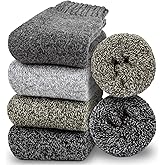 iCamter 4 Pairs Womens Wool Socks - Soft, Thick, Warm Thermal Boot Winter Socks for Gifts