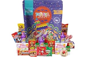 VIVAJOY-Mexican Candy Christmas Pack-130 pieces- Assorted Flavored Resealable Bag-MAZAPAN DE LA ROSA,LUCAS MUECAS,DUVALIN- (130 pieces).