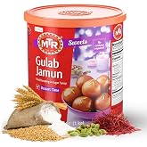MTR Gulab Jamun Indian Food, Ready to Eat Dessert, Indian Sweet Snacks,1 kg | Soft Fried Dumplings Soaked in Sweet Syrup, Convenient Indian Sweet Snacks, Ready to Serve Dessert for Celebrations