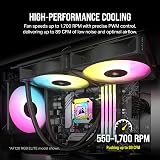 Corsair iCUE AF140 RGB ELITE 140mm PWM Fan 89 CFM 1700 RPM AirGuide Black view 3