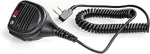 BTECH QHM22 Platinum Series IP54 Rainproof Shoulder Speaker Mic for BaoFeng, BTECH, Kenwood Radios