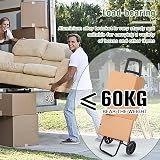 Rainberg 50L Lightweight 2 Wheel Shopping Trolley Black Pattern view 7