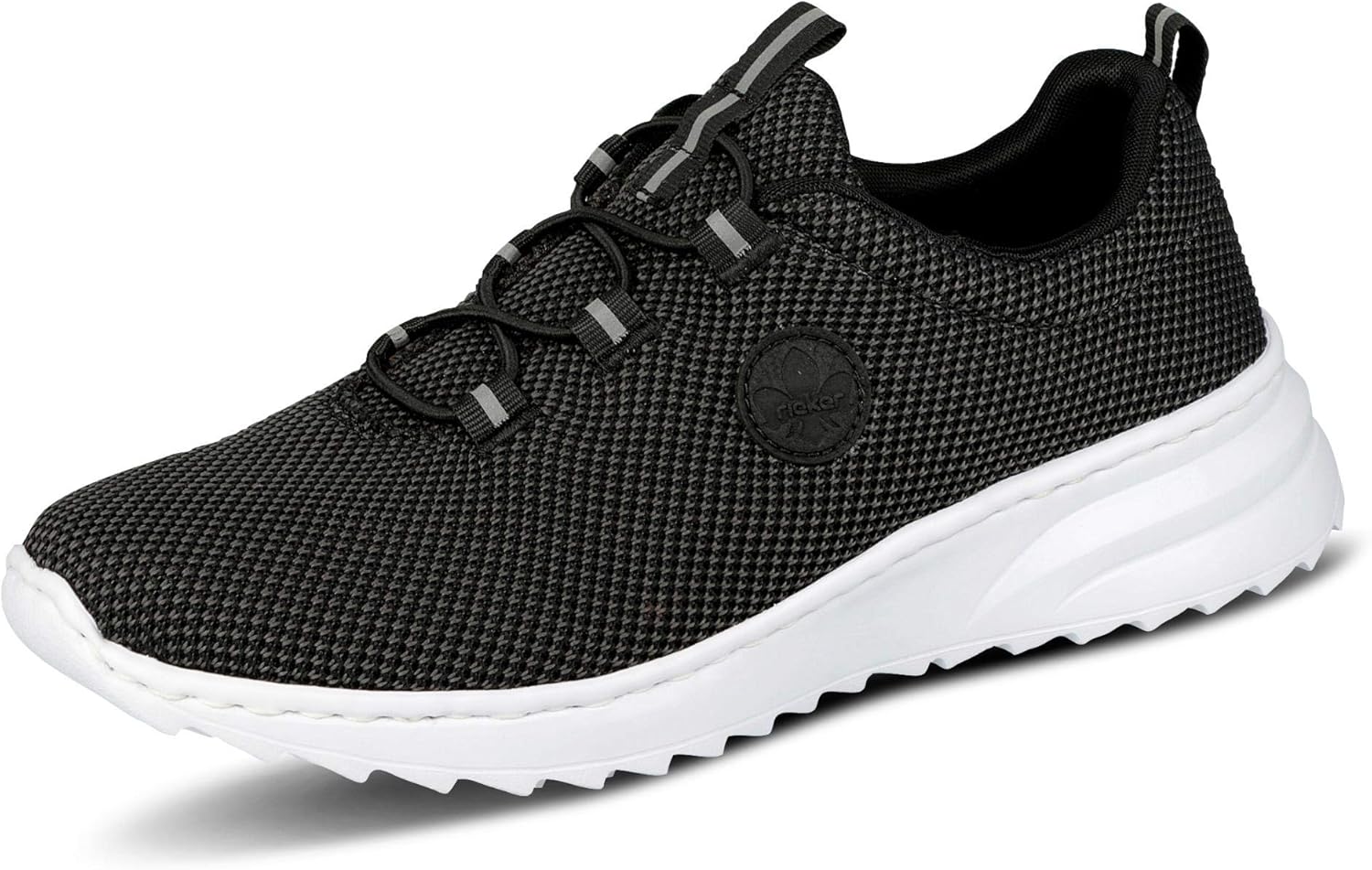 Rieker Damen Sneaker M6065 - Bequeme Low-Top Halbschuhe In Blau-Schwarz