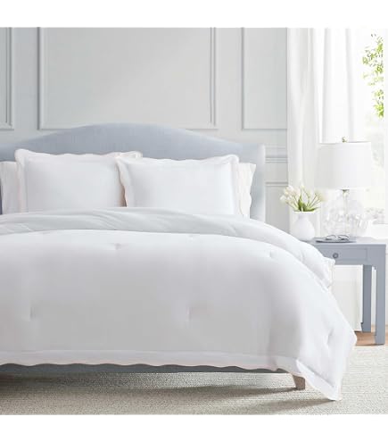 Martha Stewart - Queen Duvet Cover Set, 100% Smooth & Silky Sateen