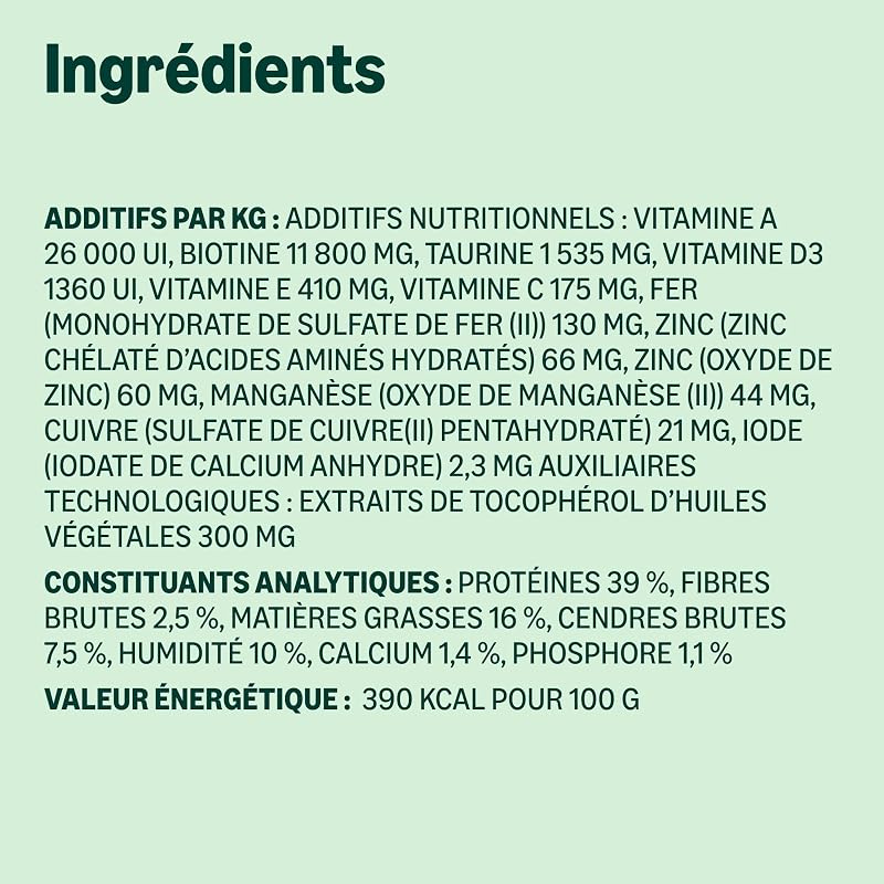 Nourriture complète pour Chat avec Recette sans céréales pour Chaton au Poulet Frais 3 kg