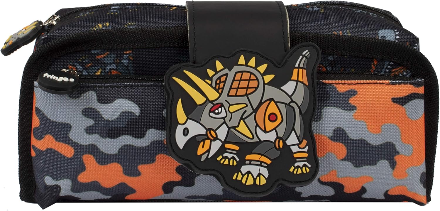 fringoo SiliconePatchPencilCase-Parent, Dinosaur Robot, Modern, Robot Dinosaur - Image 3