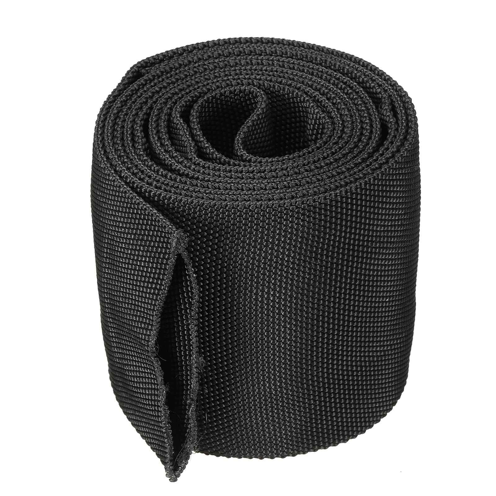 PATIKIL 2.4" Dia 6.5FT Nylon Protective Hose Sleeve, Cable Cover Sheath Protection for Welding Tig Torch Hydraulic Hose, Black