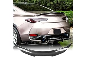 ARESPARTS Rear Spoiler Big Wings for 2017-2022 Infiniti Q60/Q60S 2.0/3.0 Premium 2-Door Luxury Sport GT Coupe Rear Trunk Sport Spoiler Lip Tail Wing Rear Trunk Lid PSM Style ABS Carbon Fiber Look