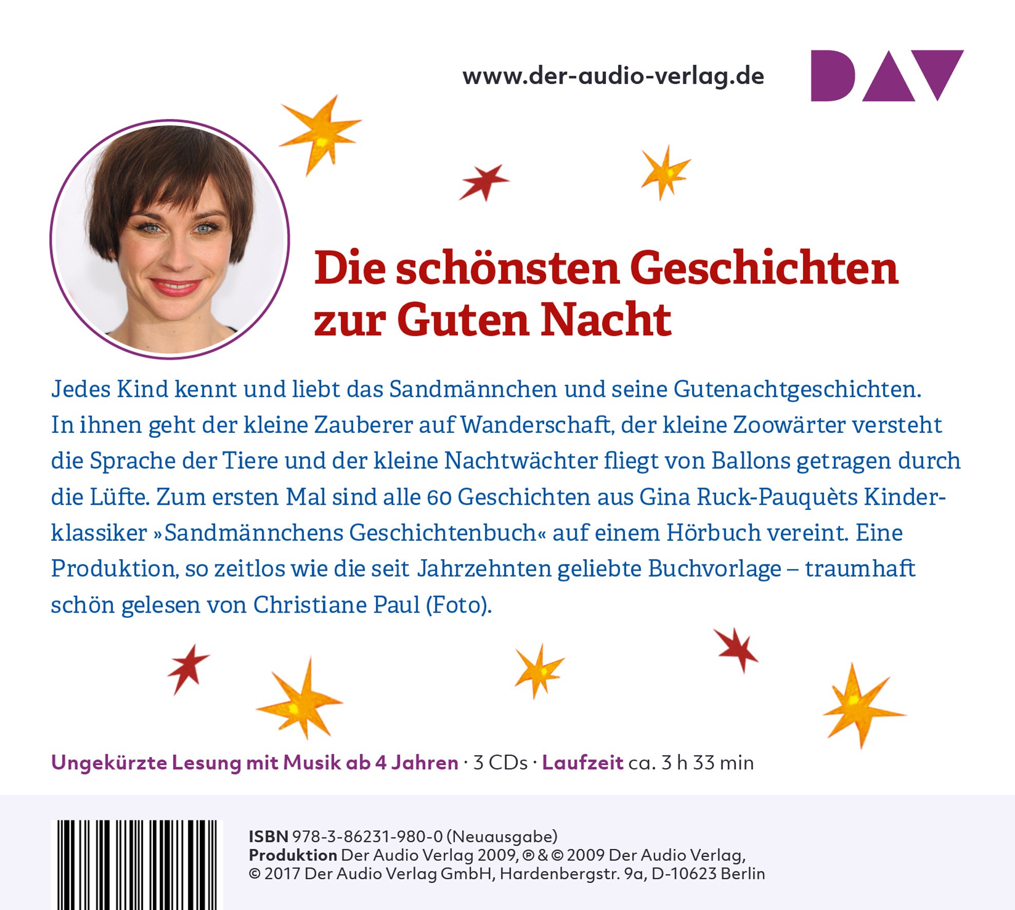 Sandmannchens Geschichtenbuch Alle 60 Gutenachtgeschichten Ungekurzte Lesung Mit Christiane Paul 3 Cds Amazon De Ruck Pauquet Gina Ott Pepperl Paul Christiane Bucher