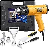 SEEKONE Heat Gun 1800W Heavy Duty Hot Air Gun Kit with Carry Case Variable Temperature Control 122℉-1112℉(50℃- 600℃)Overheat