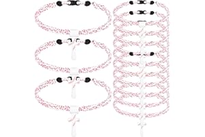 Ecally 12 Pcs Baseball Cross Necklaces Three Braided Rope Baseball Pendant Necklace Sports Titanium Tornado Necklace Baseball Necklace Gifts for Men Player Fans Team Sports, 18 Inches