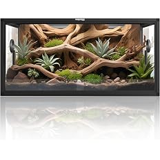 50 Gallon Reptile Enclosure Aluminum Frame Front Sliding Glass Door