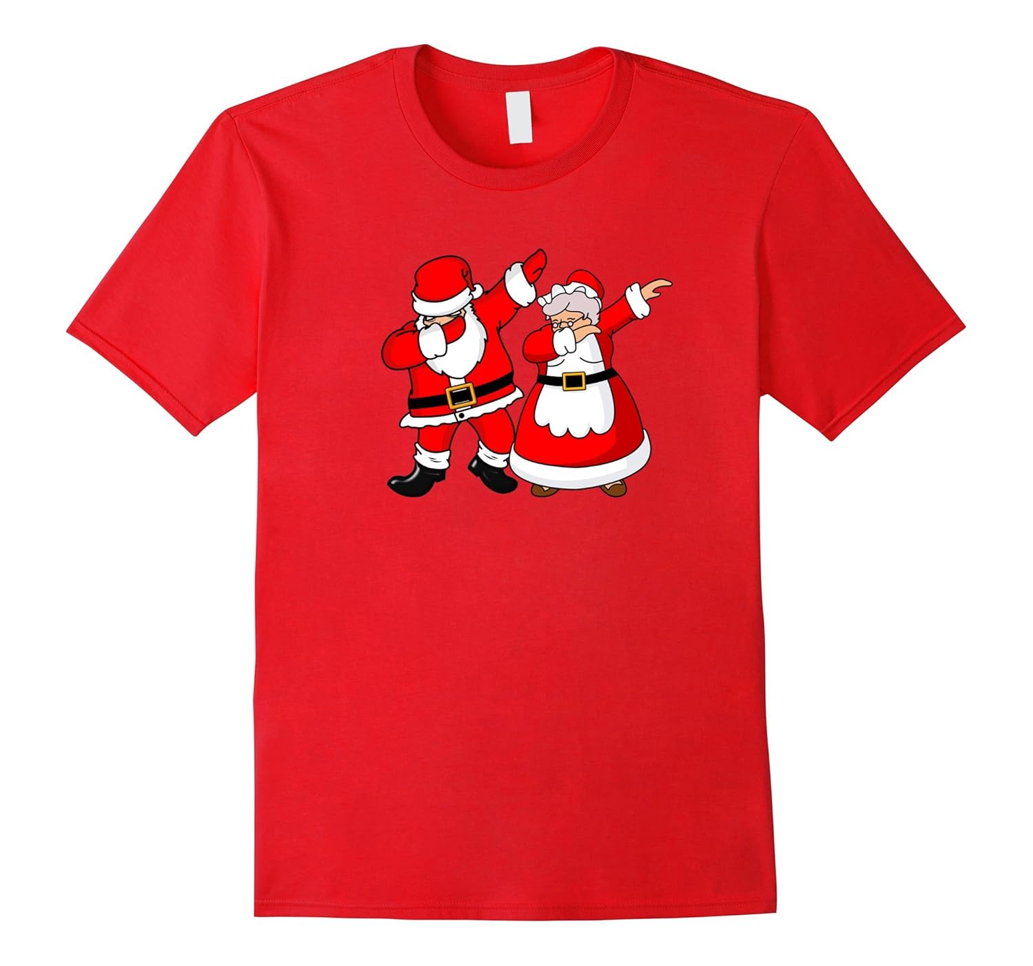 Dabbing Santa & Mrs Claus tShirt Funny Christmas Dab Dance-ANZ