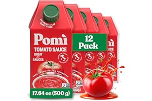 Pomì Tomato Sauce - Creamy, Velvety Italian Sauce with a Touch of Salt, No Additives or Preservatives - Made from 100% Fresh 