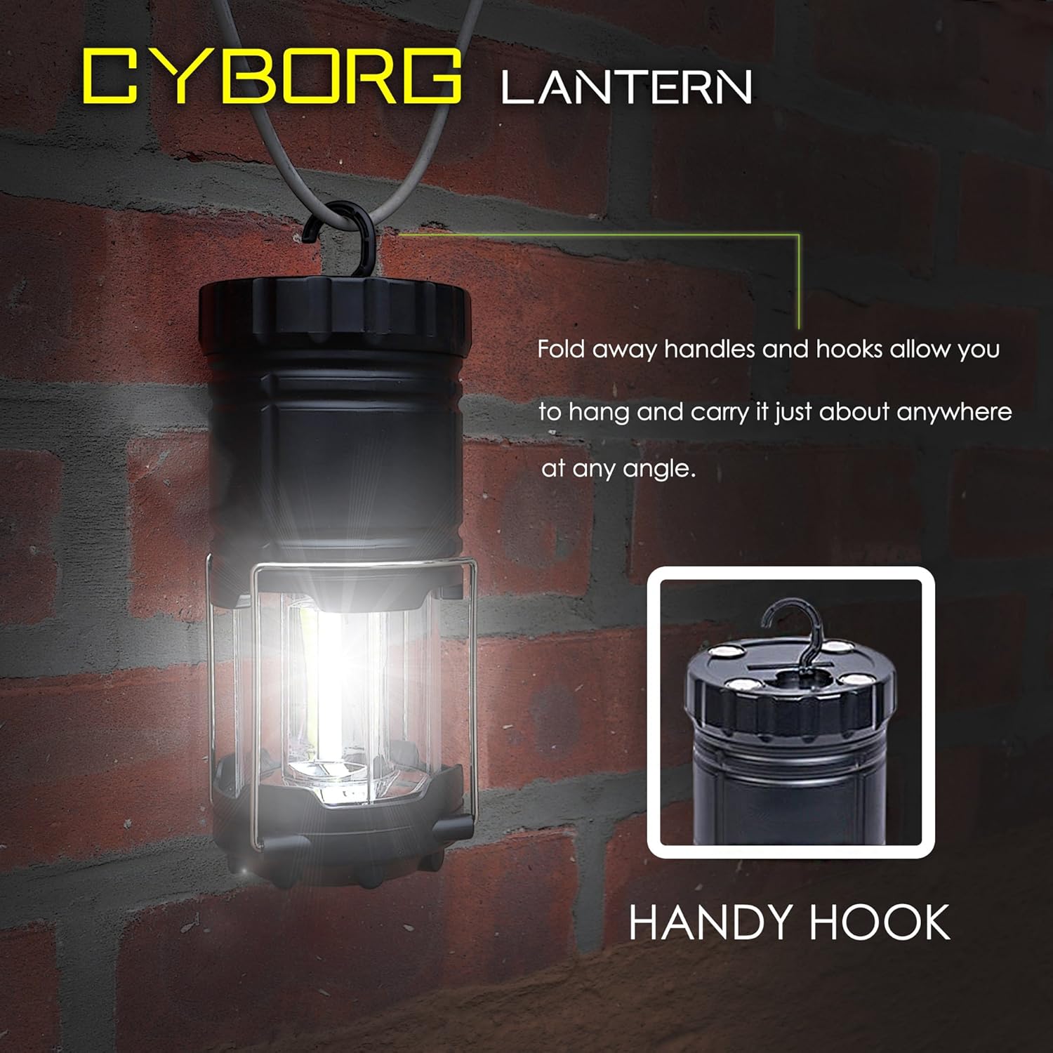 Blitzu LED Lantern with Magnetic Base [2 PACK] Battery Powered and Operated Camping Lanterns with Hanging Hook - Best Outdoor, Indoor, Hurricane, Emergency Light, Tent Lamp: Sports & Outdoors
