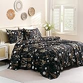 Botanical 6-Piece King Size Sheets Set, Boho Floral Print Brushed Microfiber Sheets, Cooling Bed Sheet Set, Ultra Soft & Breathable, 16' Deep Pocket Fitted Sheet & Pillowcase Set, Beige Brown Leaves