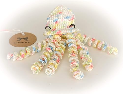 Doudou Pieuvre Pour Bebe Au Crochet Cadeau Naissance Nouveau Ne Doudou Tout Coton Doudou Meduse Amazon Fr Handmade