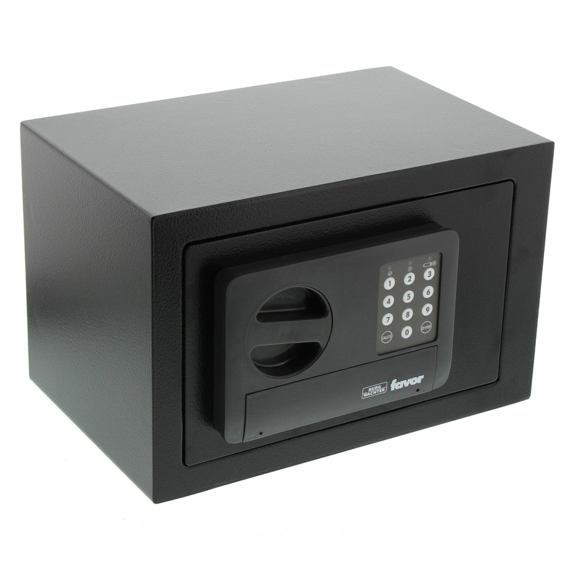Burg Wächter furniture safe with electronic lock, Favor, 8.6 l, 4.6 kg, S3 E, black, FAVOR S3 E, HxWxD 200 x 310 x 200 mm