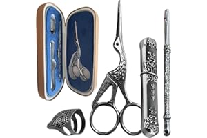 Classic Sewing Kit - Classic Sewing Tool Kit Classic Embroidery Scissors with Case Stainless Steel Sewing Scissors